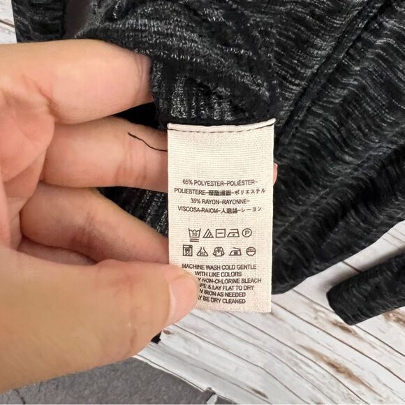 We The Free People Gray Ribbed Turtleneck Stonecold Tunic Top - Picture 6 of 6